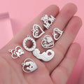 Mirror Polish Stainless Steel 'I Love Mom' MOM Charms Pendant DIY Jewelry Findings & Components Mother's Day Gift Keepsake