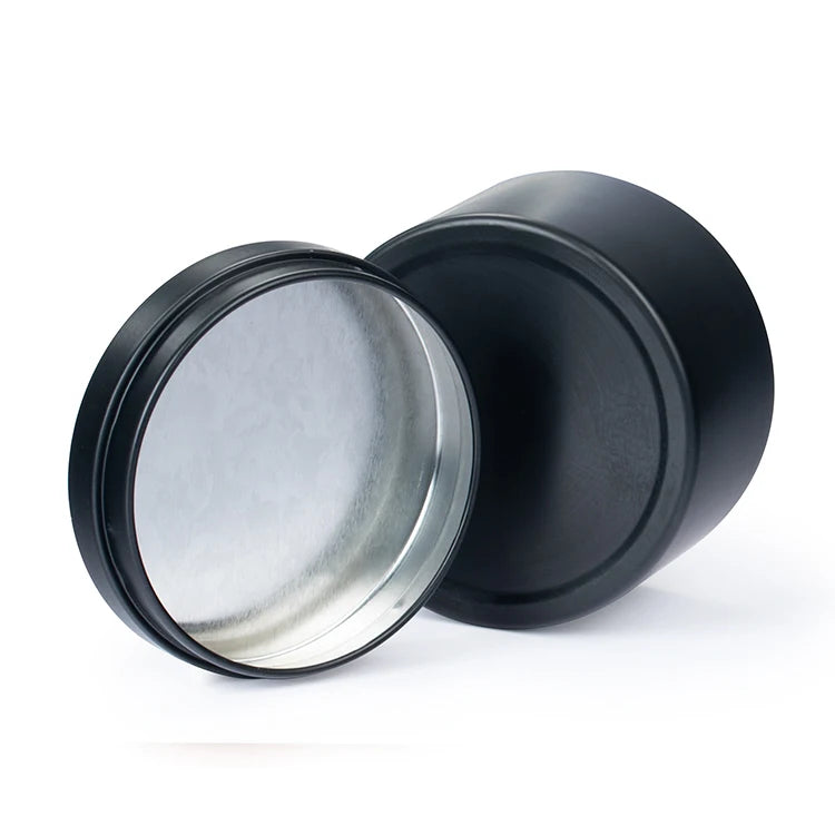 Factory Custom 100g Metal Box for Candles Matte Black 4 oz Empty Tin Cans 8 oz Candle Tins 2 oz 6 oz