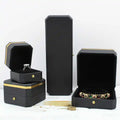 Luxury High-End Custom Printed Green PU Leather Jewellery Box Hot Selling Rectangle for Necklace Ring for Gift Jewelry Packaging