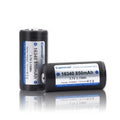 Keeppower Protected High Capacity 16340 3.7v 850mah Li-ion Battery P1634C2 for Light CE ROHS 1700mA Discharge Current 500 Cycles