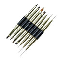 Dual End Nail Art Stripes Lines Liner DIY Painting Brush Liquid Powder Acrylic UV GEL Extension Builder French Drawing Pen