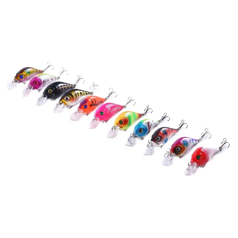 Hard Plastic Lure Crank Baits 7.5cm 10.2g Crank Baits Fishing Lures Slow Sinking