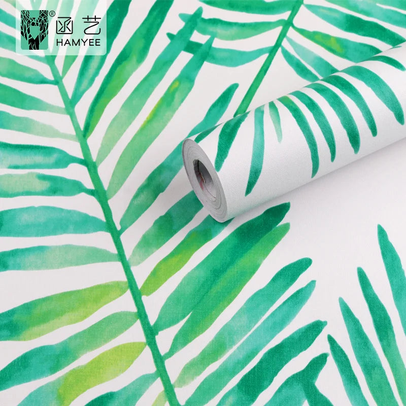 Large Tropical Leaf Peel and Stick Wallpaper Green Leaf Wallpaper for Home Decor