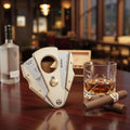 JIFENG Manufacturer JF-J68 Durable Metal Frosted sharp Dual Blades Travel Cigar Cutter