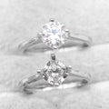 Sterling Silver 6.5mm/1 Carat Semi Mount Ring Frame Blank Moissanite Diamond Setting Base Without Center Stone Inlay for DIY