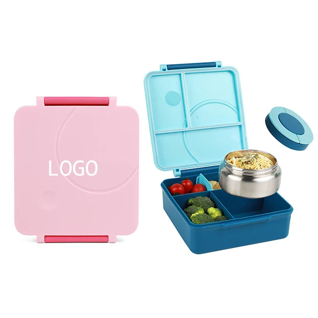 Orealmi Thermal Lunch Box BPA Free Lonchera 4 Compartment Back to School Leak-Proof Thermos Lunch Box for Hot Food Kids