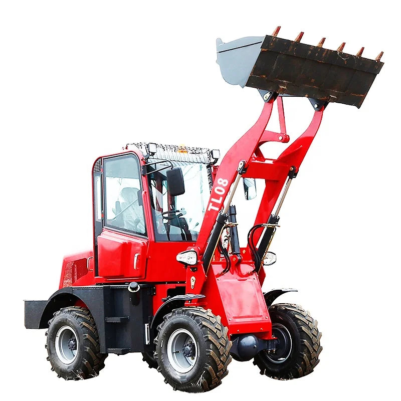 China  TITAN 4 Wheel Drive 0.8 Ton Articulated Small Mini Wheel Loader Front End Loader for Farm Garden Muti Purpose Use