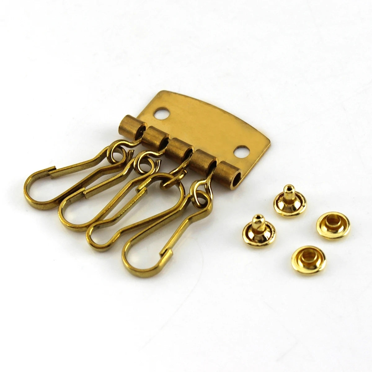 Keychain Hardware Accessories Brass Screw Keyring Lock Brass Key Chain Holder Key Wallet Holder Brass Keychain Pad with Hooks