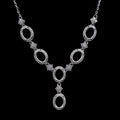 Sterling Silver 6*8mm Semi Mount Necklace Empty Support Blank Claw Setting S925 Base Holder Without Center Stone for DIY Inlay