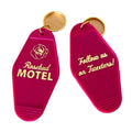 Promotional Item Customised Sublimation Blank Plastic ABS Retro Vintage Hotel Room Keychain llaveros Key Rings With Logo