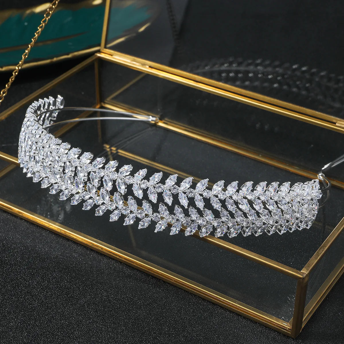 Wholesale Hot Sale Women Hair Accessories Wedding Party Cubic Zirconia Bride Headbands