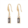 New Arrival Jewelry Stainless Steel Ear Hook Earring 18k Gold Plated Zircon Pendant Earrings