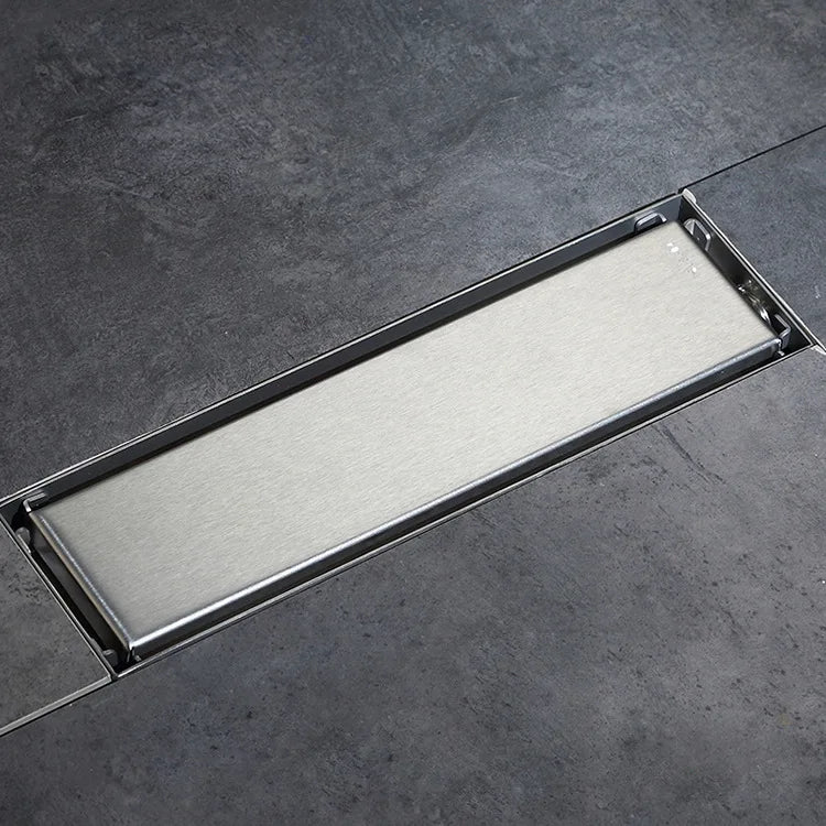 Stainless Steel Rectangle Shower Floor Drain Brushed Bathroom Floor Drain Linear for Home Apartment MegaBDM