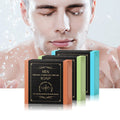 Organic & Natural 4-in-1 Bar Soap for Men's Body Hair Face and Shave Mens Soap Bar