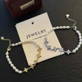 Simple Design Versatile Luxury Clover Bracelet 5-6mm Natural Freshwater AAA Rice Pearl Gold/Platinum Plated Fashion Girl Hot