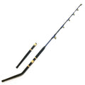 6'6" 130LBS Saltwater Fishing Rod 5+1 Roller Guides Boat Fishing Heavy Duty Big Game Fishing Trolling Rod and Reel for Sea