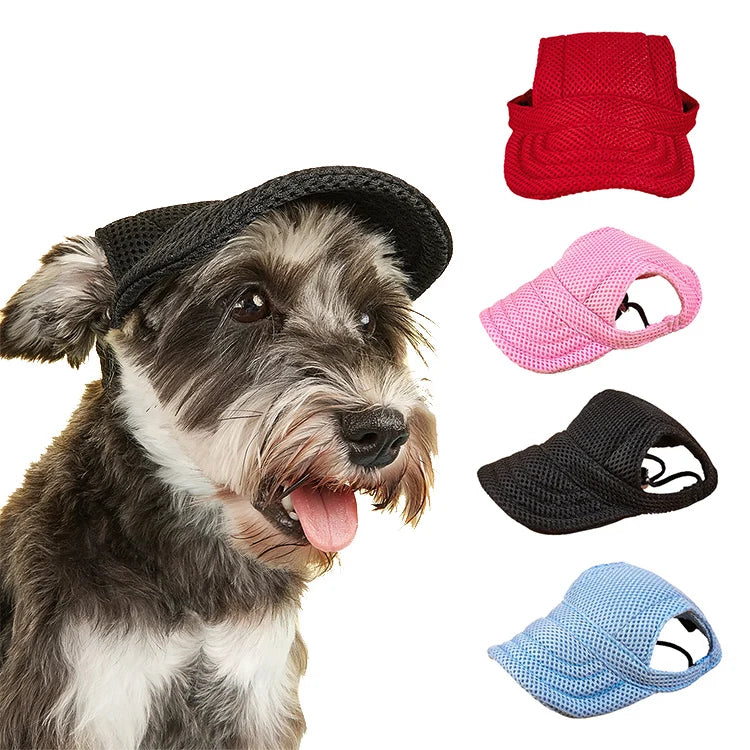New Dog Cap Handsome Outdoor Sports Sun Protection Pet Sun Hat Mesh Baseball Cap Visor Hats