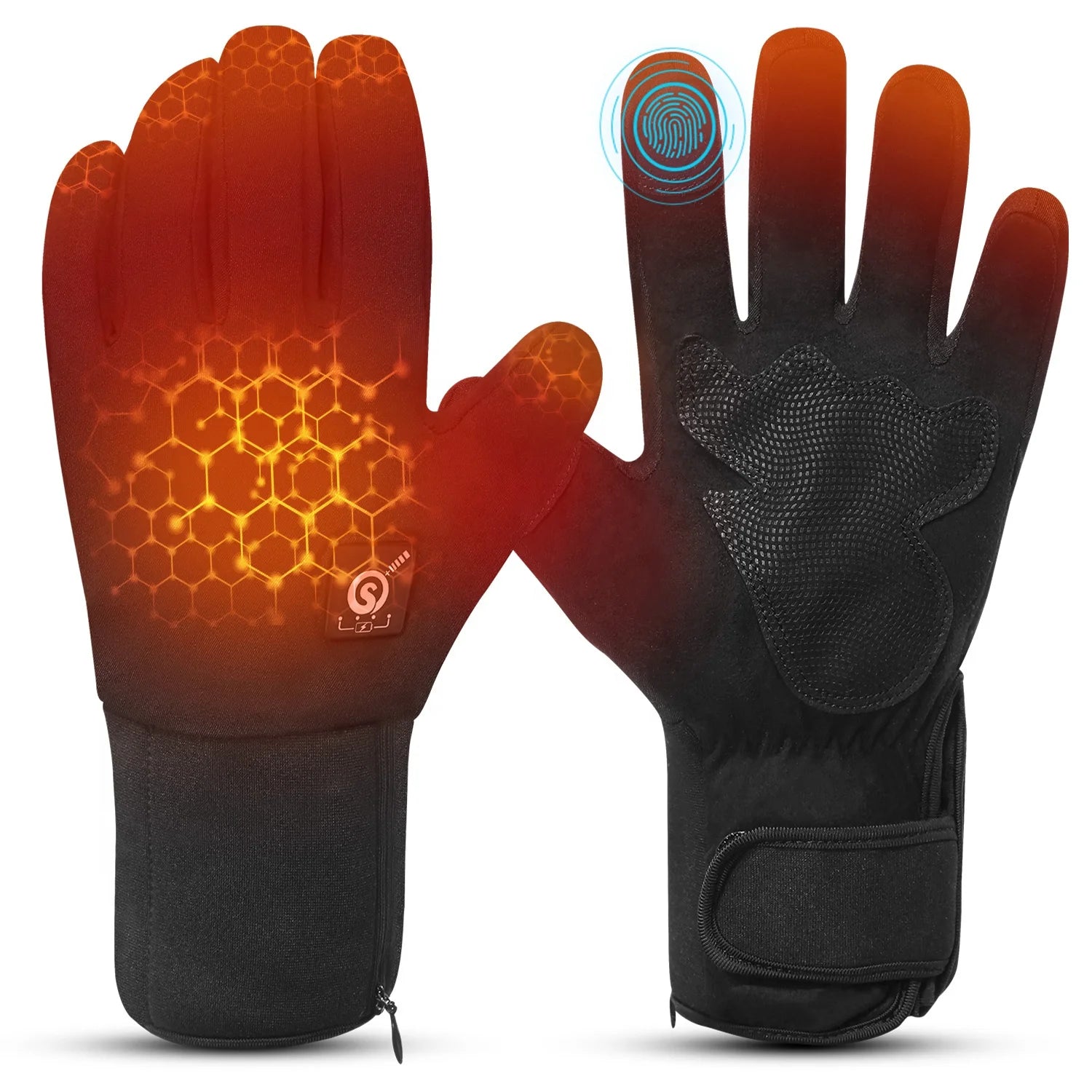 Winter Softshell Gloves Unisex Warm Thermal Windproof Touchscreen Non-Slip for Cycling Ice Climbing Hiking Driving Running