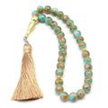 10cm Glass Beads Tassel Pendant Chain Bracelet Hand Hajj Holy Religious 33 Mala Woven Tibetan Prayer