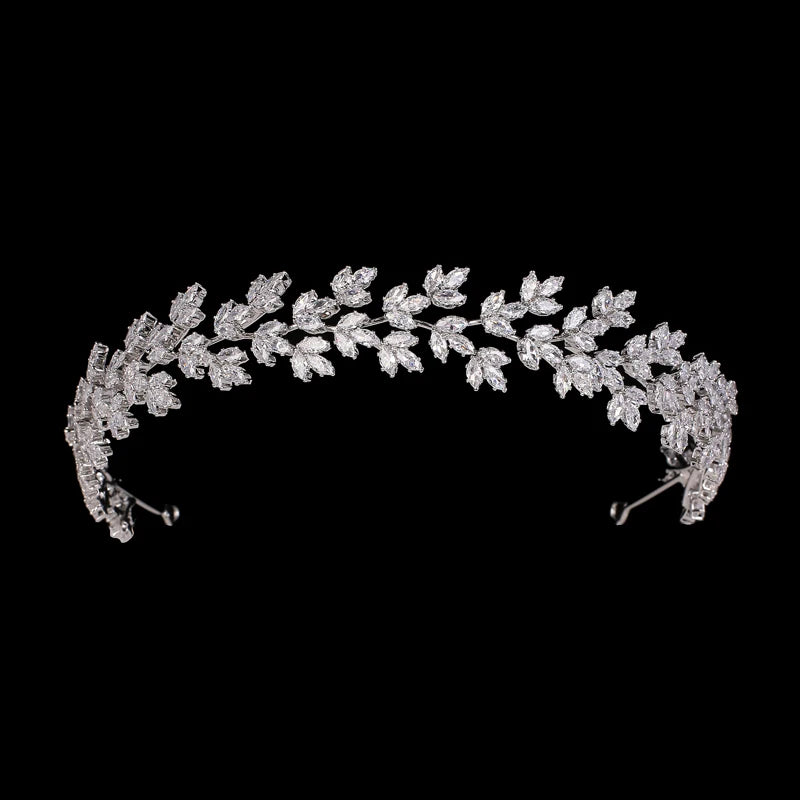 Simple Classic Wedding Headbands Unique Design Cubic Zircon Bridal Hair Accessories Crown Tiara Women BC6052 Corona Princesa
