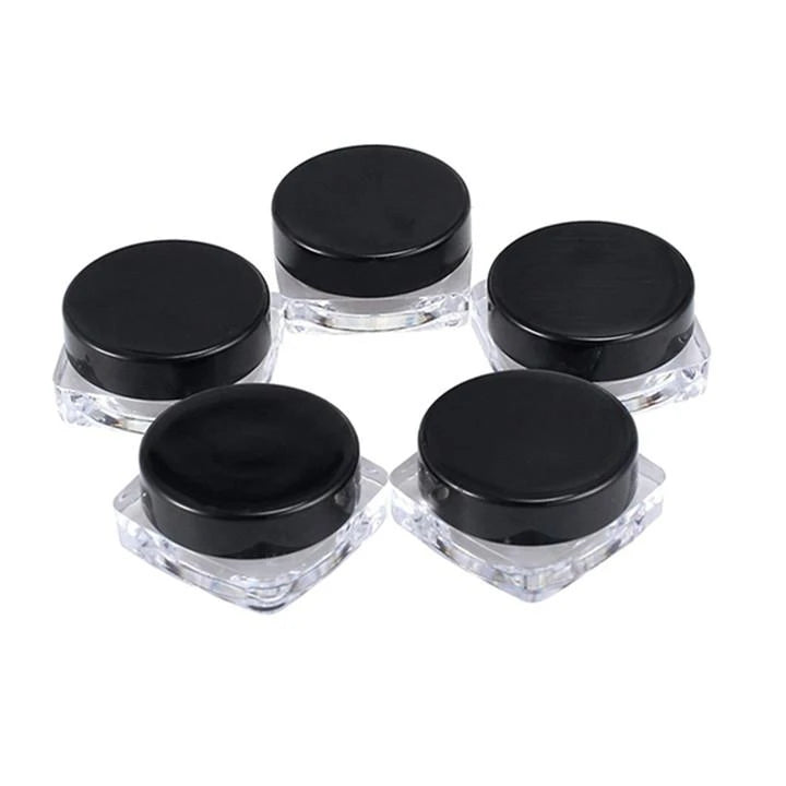 3ml 5ml Clear Plastic Cosmetic Jar Empty Packing Container for Powder Makeup Eye Shadow Pot for Skin Care 3g 5g