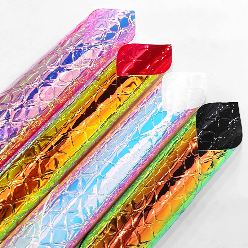 Dichroic Transparent Stone Embossed Flexible Soft Pvc Film Sheets for Making Bag