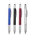 6-in-1 Multi-Function Plastic Quick-Dry Gradienter Touch Stylus Ballpoint Pen Graduation Ruler Screwdriver for Promotions
