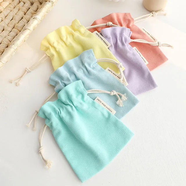 Organic Cotton Muslin Drawstring Pouch Custom Logo Printed Cotton Canvas Dust Bags Canvas Drawstring Bags