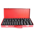Srunv 35 Pcs Tool Deep Air Impact Socket Set  Metric 1/2 Pneumatic Socket Set Tool Kit