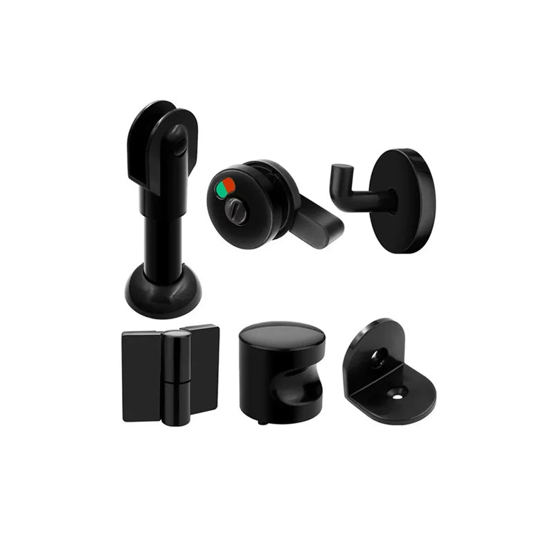 Cheap Price Toilet Hardware Accessories Plastic Nylon Toilet Cubicle Partition Fittings Set for HPL Compact Panel