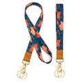 2pcs/set Metal Clasp Sublimation Full Color Eco Friendly Card Holder Snap Buckle Lanyard Keychains for Mobile Phone