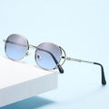 Europe and the United States Retro Steampunk Sunglasses Round Frame Hollow Glasses for Men Women with UV400 Lenses Metal Frame