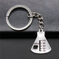 WYSIWYG 26x21mm Zinc Alloy Antique Silver Plated Chemical Instrument Graduate Key Chain Souvenirs Gift for Women P1-ABD-C12627