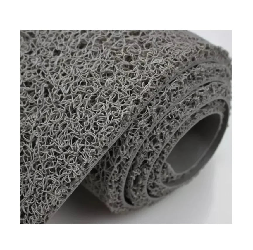 Durable and Anti-Slip Spaghetti Mats Heavy Duty PVC Coil Carpet Roll Mat with Spike Backing Washable PVC Floor Car Mat