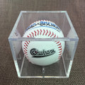 Baseball Display Case UV Protected Acrylic Cube Baseball Holder Square Clear Box for Baseball Ball
