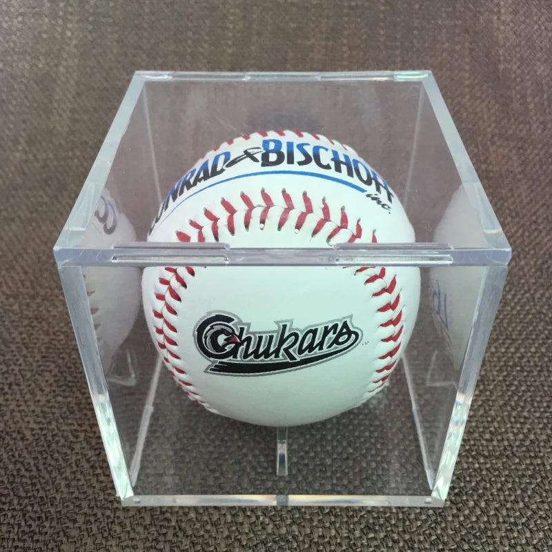 Baseball Display Case UV Protected Acrylic Cube Baseball Holder Square Clear Box for Baseball Ball