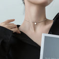 Chokers Necklaces Women's Pendant Necklaces 925 Sterling Silver Lucky Beans Choker Necklace for Women Best Gift for Girls