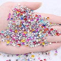 New Style Loose Strass Beads Many 1.5-10mm Acrylic Rhinestones Pointback Stones 5mm DIY Nail Art Garment Decorations Acrylic Gem