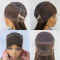 100% Human Hair Wigs 360 Full Lace Easy Installation Glueless Wig Swiss HD Lace Invisible Draw String for 360 Lace Wigs