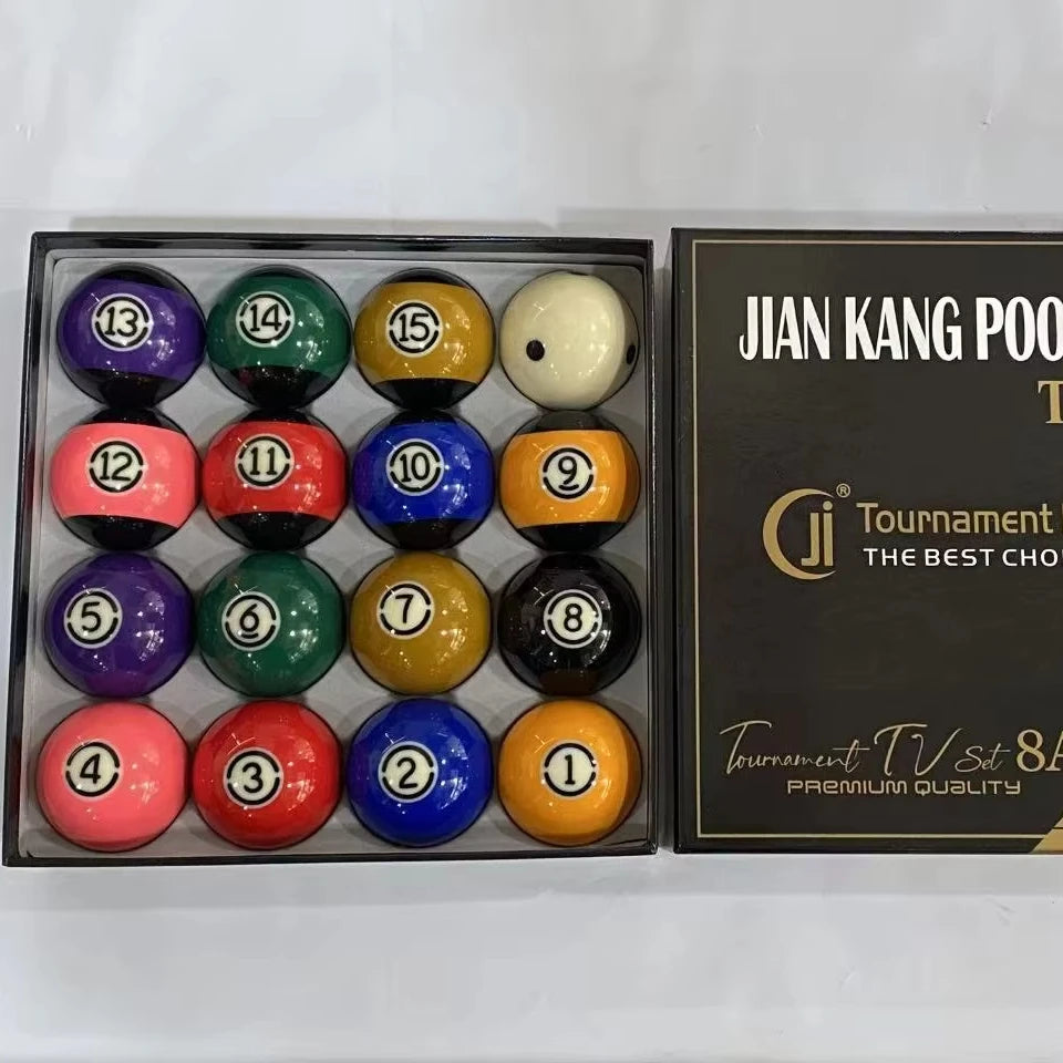 Premium JIANKANG 8A Quality Tournament TV Ball Set 57.2 mm Billiard Pool Ball