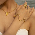 New Trendy Metal Gold Jewelry Gift 18K Gold Plated Stainless Steel Round Zircon Layered Bracelets for Women