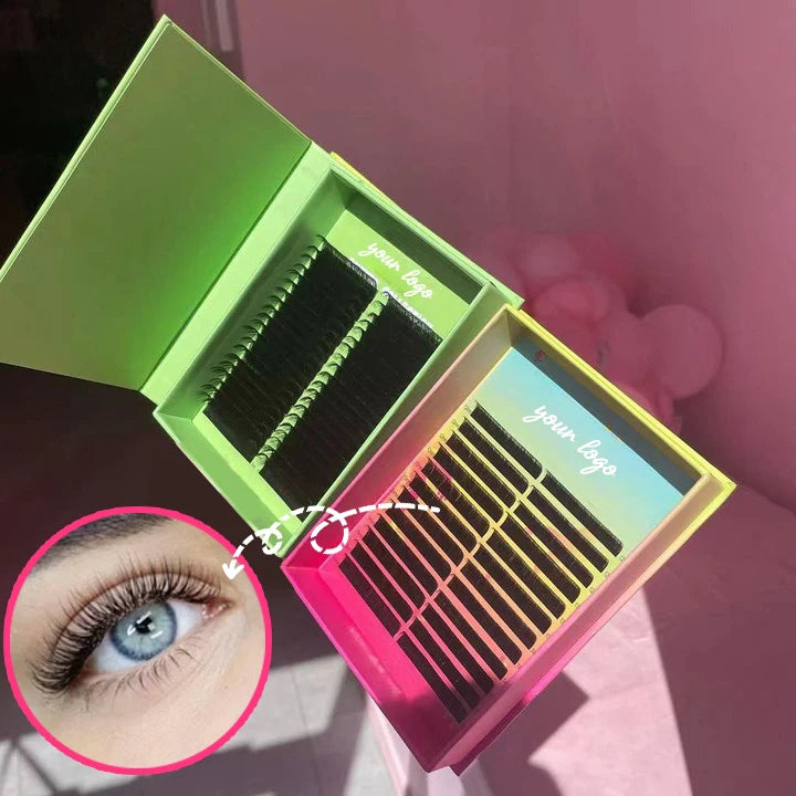 Yunhai 0.03 0.05 0.07mm Cashmere Lash Trays Wholesale Velvet Eyelash Extension Russian Volume Lashes by the Bulk