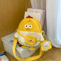 Cartoon Cute Chicken Women's Messenger Bags Stylish Contrast Color Girls Shoulder Bag Fresh New Ladies Mobile Phone Handbag