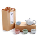 Customize Logo Chinese Kung Fu Tea Set Ceramic Portable Teapot Set