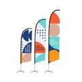 HOT SALE Custom Printed Custom Size CMYK Color Polyester Beach Flags Teardrop Flag Banner Aluminum Flagpole Flying Promotional