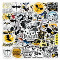50pcs Creative Cartoon Fantasy Novel Fourth Wing Sticker Furniture Room Mirror Sticker Wall Decoration Die Cut Sticker