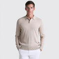 Luxury Men's Pullover Sweater 70% Wool 30% Cashmere Blend Crew Neck Long Sleeve Soft Knit Jumper for Winter