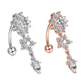 14g Belly Button Rings Dangle for Women Long Belly Rings Super Cute Navel Rings Surgical Steel Body Piercing Jewelry
