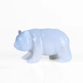 Natural Blue Chalcedony Panda Carving Handmade Sculpture Crystal Gemstone Engraving Design Craft Party Decorations Yuchenglin