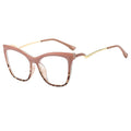 Yiwu Wholesale New Fashion TR90 Eyeglasses Frames Women Cateye UV400 Computer Anti Blue Light Glasses 7 Colors